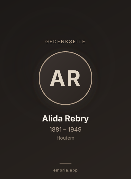 Gedenkportrait von Alida Rebry