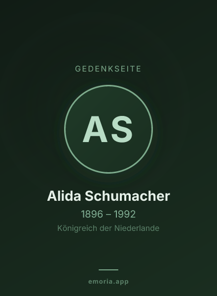 Gedenkportrait von Alida Schumacher