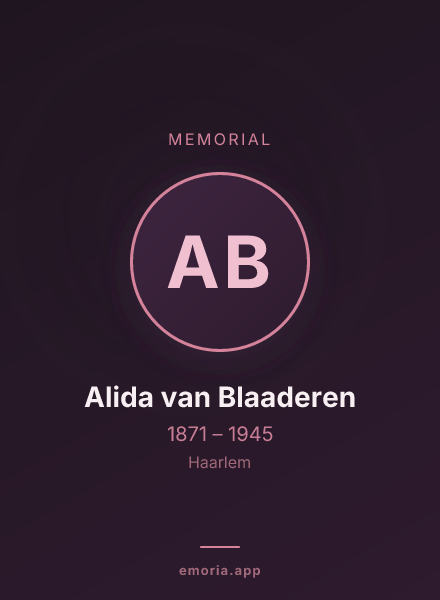 Memorial portrait of Alida van Blaaderen