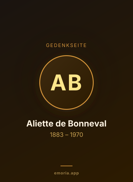 Gedenkportrait von Aliette de Bonneval