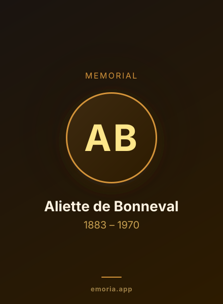 Memorial portrait of Aliette de Bonneval