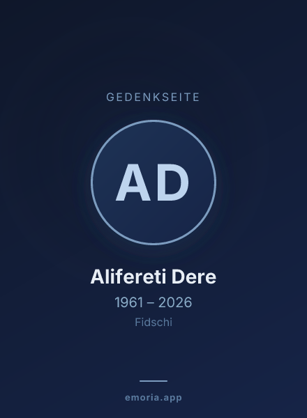 Gedenkportrait von Alifereti Dere