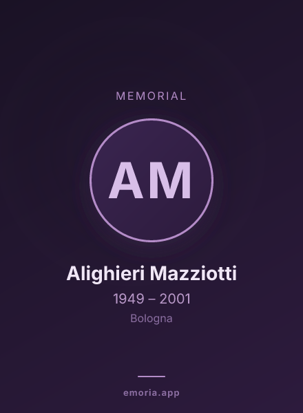 Memorial portrait of Alighieri Mazziotti