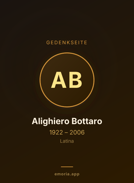 Gedenkportrait von Alighiero Bottaro