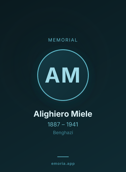 Memorial portrait of Alighiero Miele