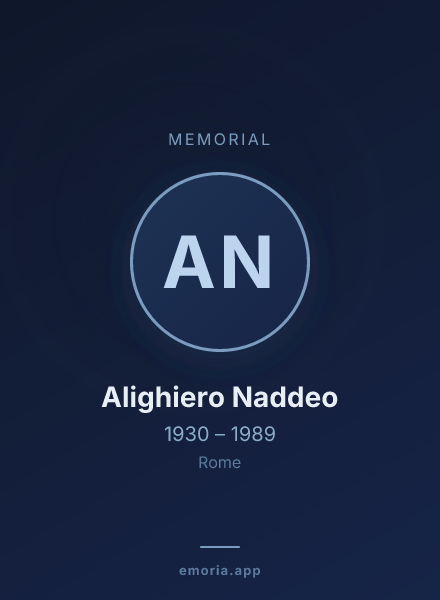 Memorial portrait of Alighiero Naddeo