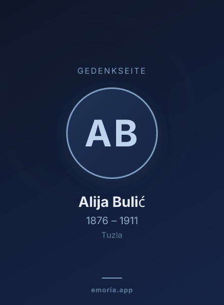 Gedenkportrait von Alija Bulić