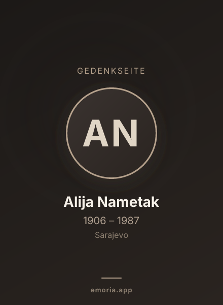 Gedenkportrait von Alija Nametak