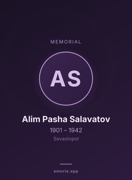 Memorial portrait of Alim Pasha Salavatov