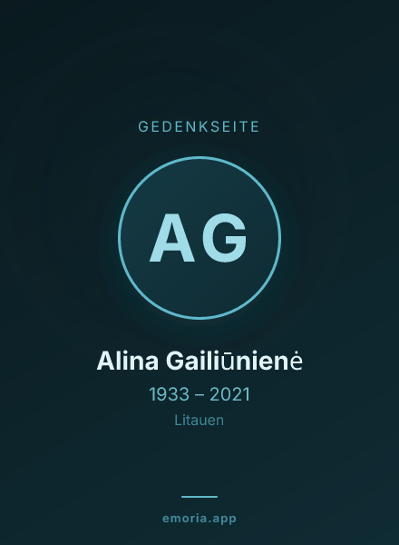Gedenkportrait von Alina Gailiūnienė