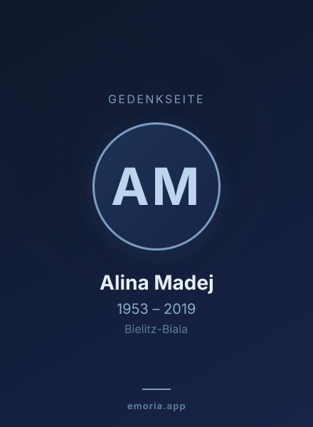 Gedenkportrait von Alina Madej