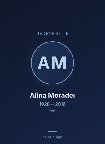 Gedenkportrait von Alina Moradei
