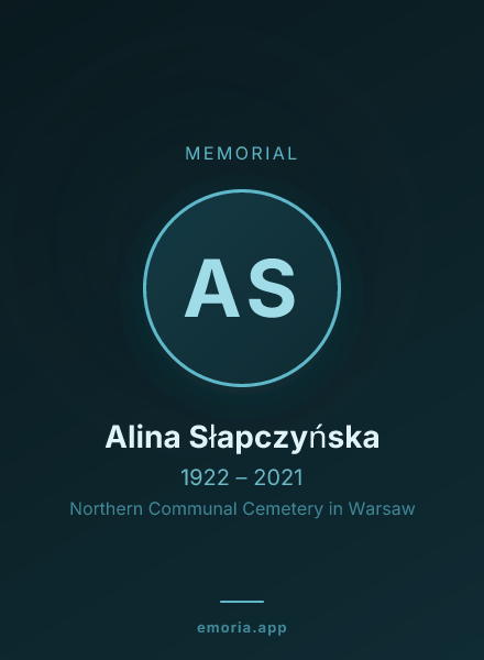 Memorial portrait of Alina Słapczyńska