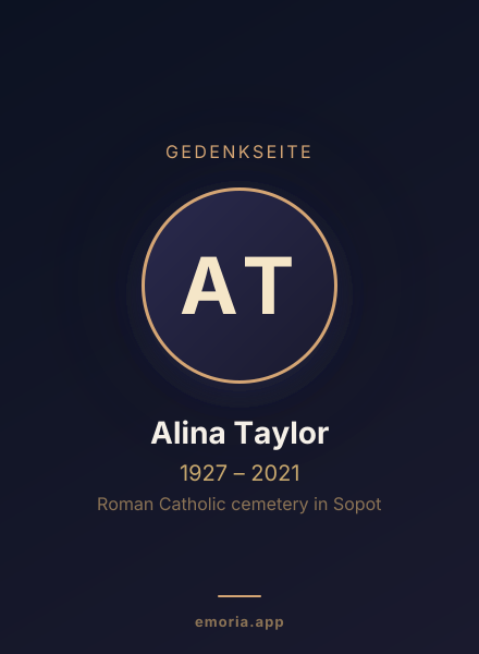 Gedenkportrait von Alina Taylor