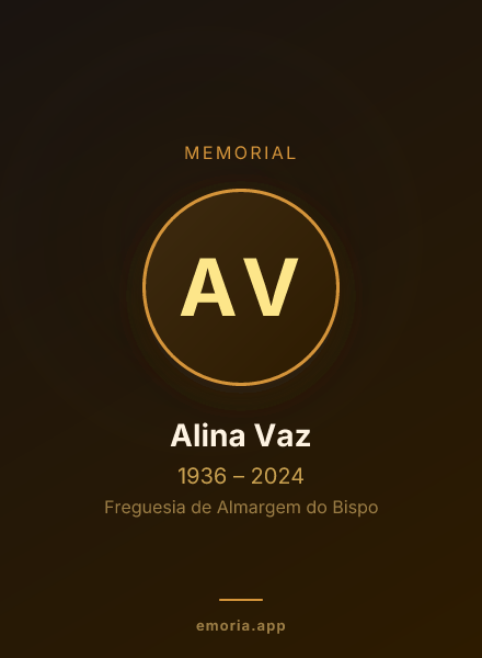 Memorial portrait of Alina Vaz