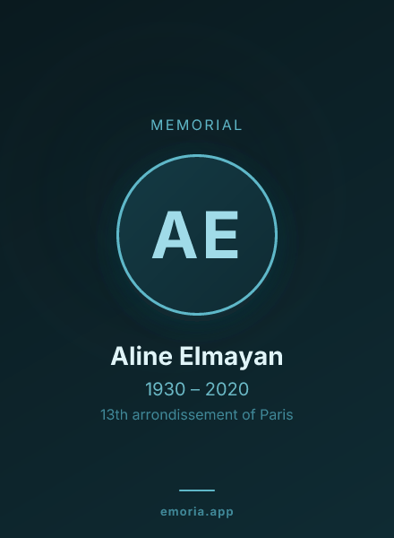 Memorial portrait of Aline Elmayan