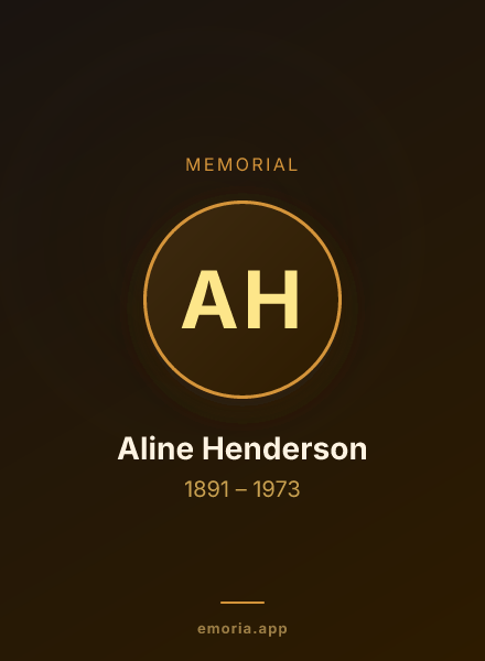 Memorial portrait of Aline Henderson