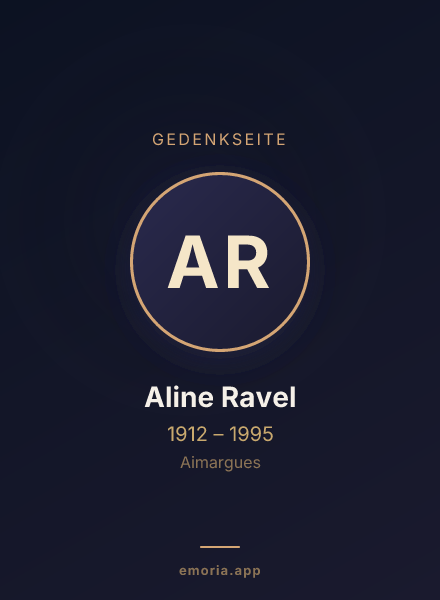 Gedenkportrait von Aline Ravel
