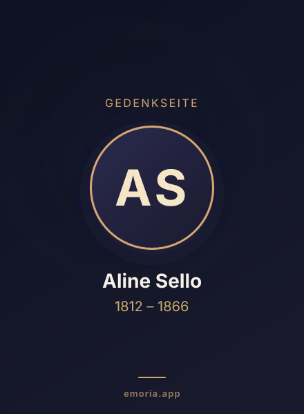 Gedenkportrait von Aline Sello