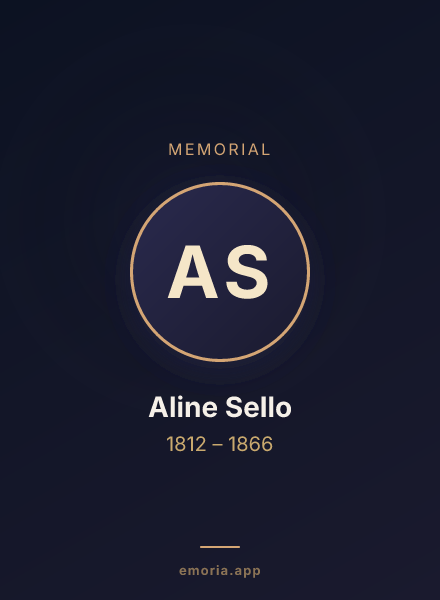 Memorial portrait of Aline Sello