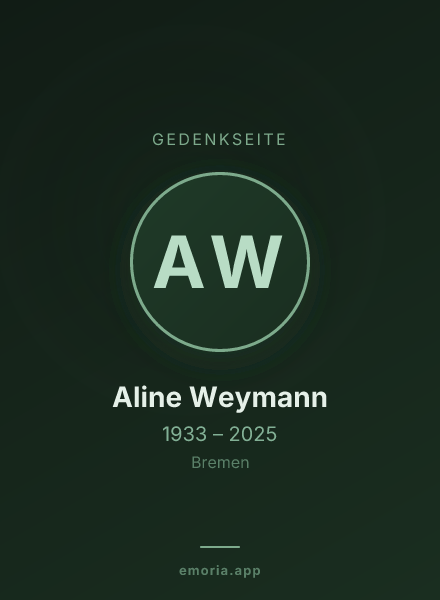 Gedenkportrait von Aline Weymann