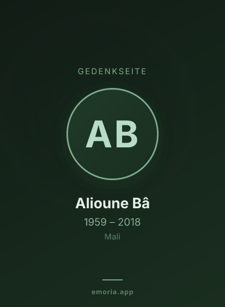 Gedenkportrait von Alioune Bâ
