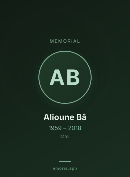 Memorial portrait of Alioune Bâ