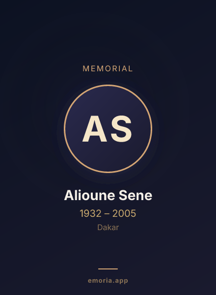 Memorial portrait of Alioune Sene