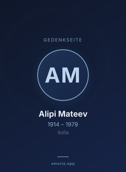 Gedenkportrait von Alipi Mateev