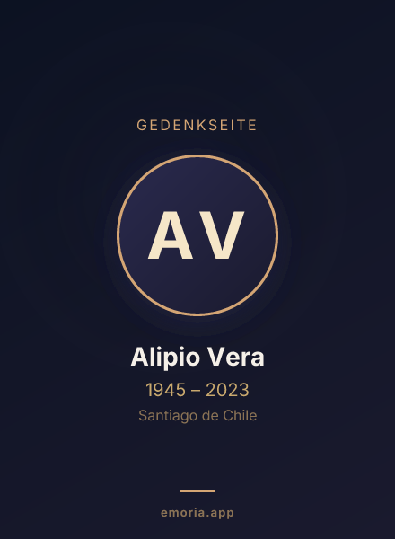 Gedenkportrait von Alipio Vera