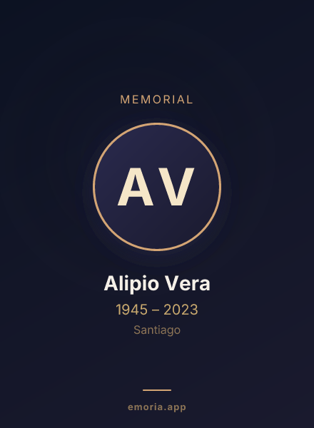 Memorial portrait of Alipio Vera