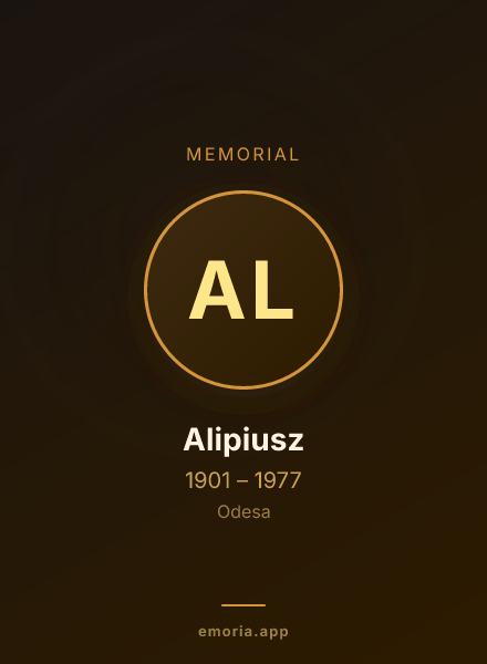 Memorial portrait of Alipiusz