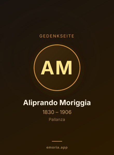 Gedenkportrait von Aliprando Moriggia