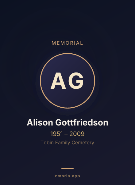Memorial portrait of Alison Gottfriedson