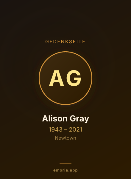 Gedenkportrait von Alison Gray