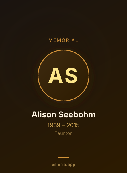 Memorial portrait of Alison Seebohm