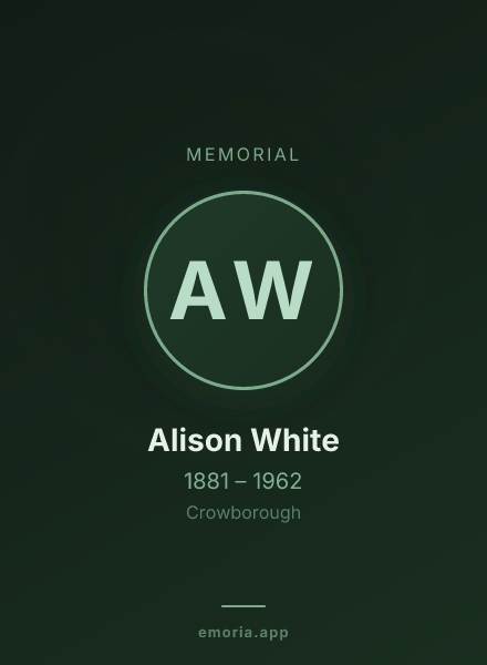Memorial portrait of Alison White