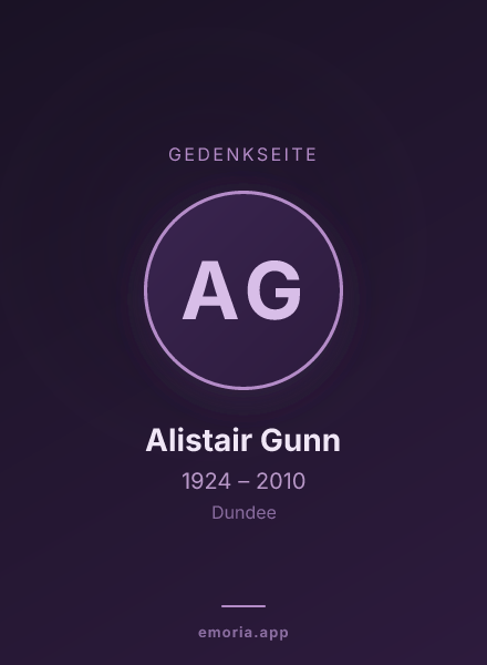 Gedenkportrait von Alistair Gunn