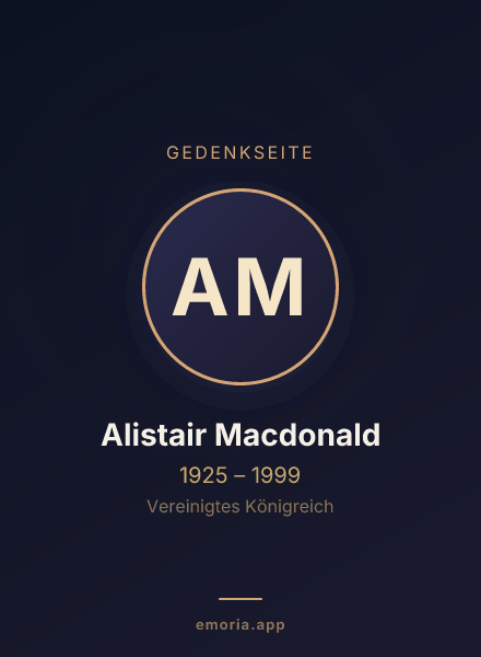 Gedenkportrait von Alistair Macdonald