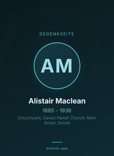 Gedenkportrait von Alistair Maclean