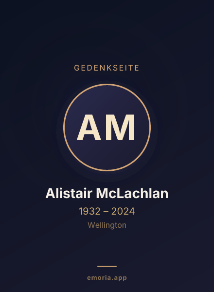 Gedenkportrait von Alistair McLachlan