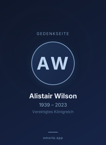 Gedenkportrait von Alistair Wilson