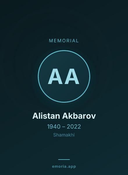 Memorial portrait of Alistan Akbarov