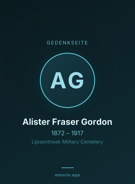 Gedenkportrait von Alister Fraser Gordon