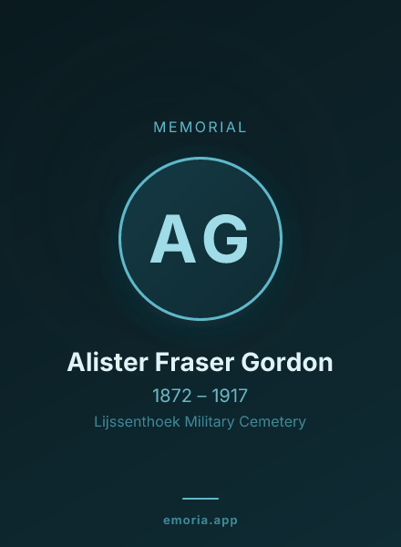 Memorial portrait of Alister Fraser Gordon