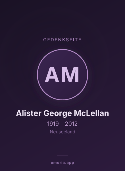 Gedenkportrait von Alister George McLellan