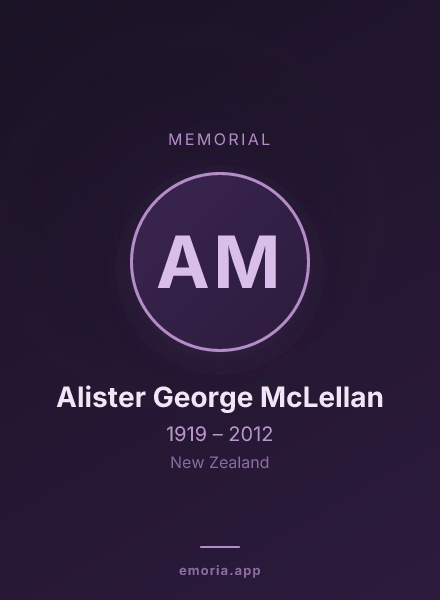 Memorial portrait of Alister George McLellan
