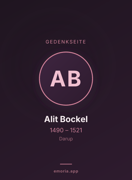 Gedenkportrait von Alit Bockel