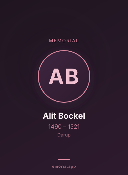 Memorial portrait of Alit Bockel