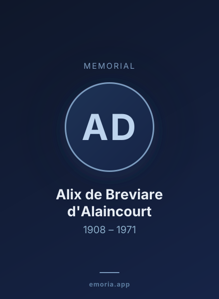 Memorial portrait of Alix de Breviare d'Alaincourt